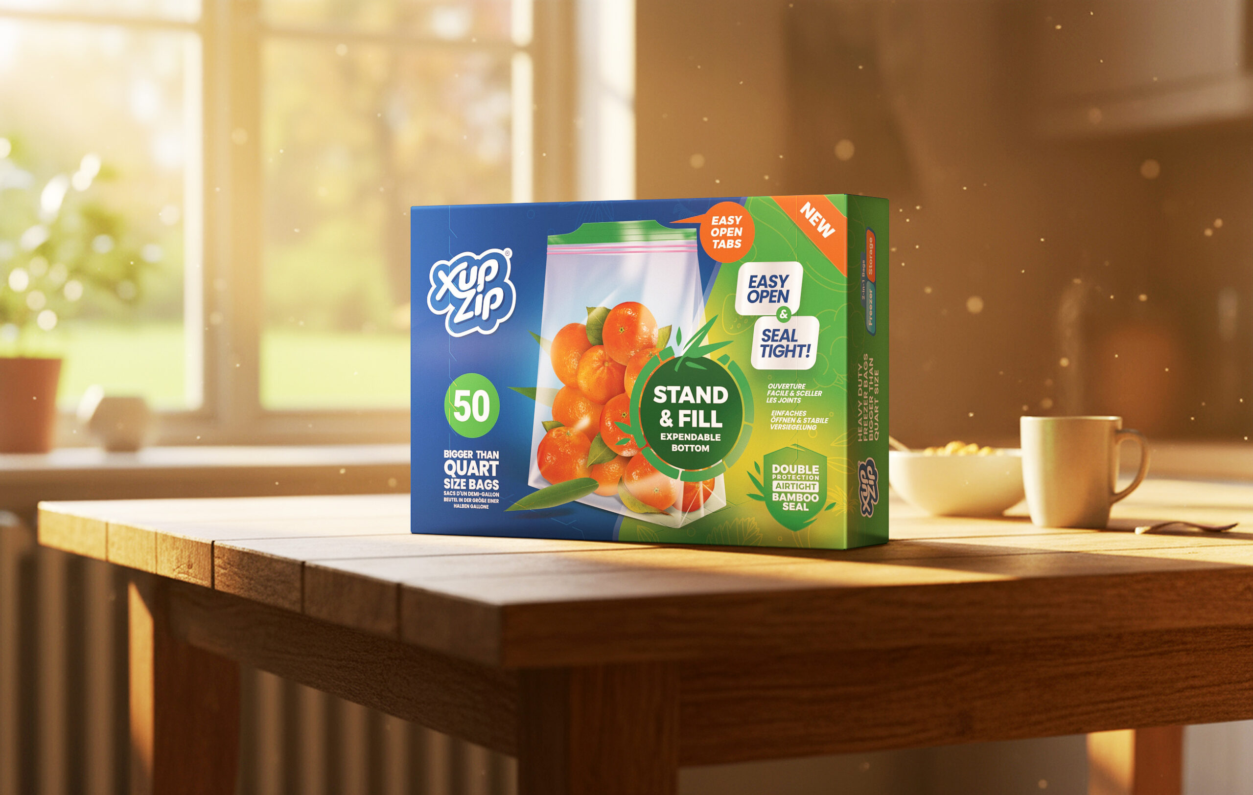 XupZip logo and packaging design by Janis Ancitis